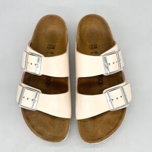 Birkenstock Arizona Womens 38/7 Pink Leather Double Strap Buckle‎ Sandals Boho